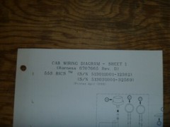 Bobcat 553 BICS Skid Steer Cab Electrical Wiring Diagram Manual S/N 513011001