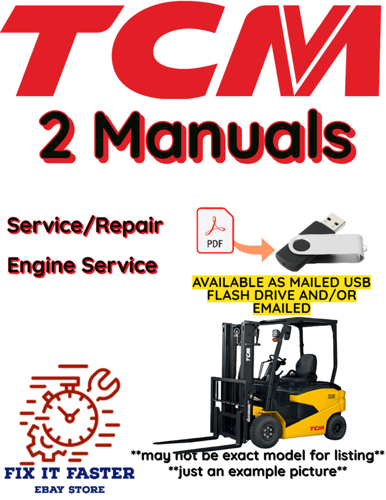 TCM FD40Z7 FORKLIFT SERVICE ENGINE REPAIR MANUALS PDF ON USB