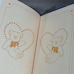 2 Vtg Nelson-Regency 1990s Fabric Covered Teddy Bear Lined Blank Journals NOS