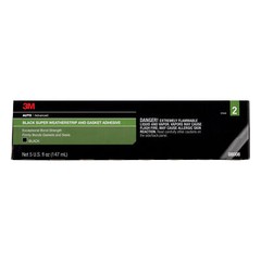 3M Black Super Weatherstrip and Gasket Adhesive, 08008, 5 fl oz, 6 percase