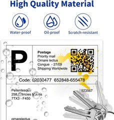 4″ x 6″ Direct Thermal Labels, 4000 Fanfold Shipping Labels with Perforated L…