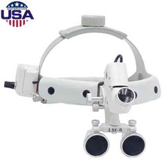 AZDENT Dental 3.5X Surgical Binocular Loupes Headband Magnifier LED Headlight