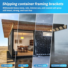 Upgraded 22PCS Wood Truss Brackets for Shipping Containers, Heavy Duty 20Ft Ship