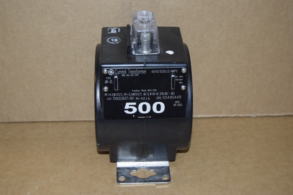 GE 750X333637 Current Window Transformer CT Model: JCT-0S Ratio: 500:5 A