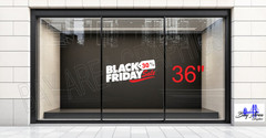 % OFF Black Friday Sale Sign Vinyl Decal – Storefront Window Graphic