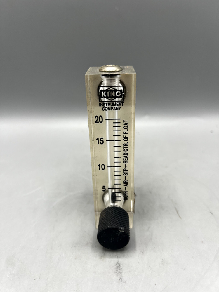 King Instrument Company 0-30 SCFH Air ATP Flor Meter Controller Regulator USED