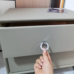 4 Pcs Zinc Alloy Ring Drawer Pulls,Brushed Wardrobe Door Handles Cabinet Pull…
