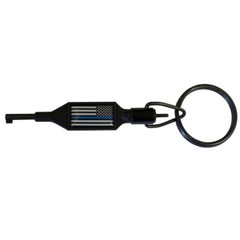 Zak Tool ZT100-BL Thin Blue Line Flag Tactical Handcuff Key w/ Swivel Key Ring