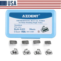 USA 50Sets Dental Orthodontic Buccal Tube Roth 022 1st Molar Bondable Non-Conv