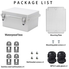Outdoor Waterproof Electrical Box Junction Box Weatherproof IP67 ABS Plastic Enc