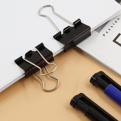 40 Pack Metal Paper Clips, Small, Medium & Large Size 1 Inch/25mm Black Id…