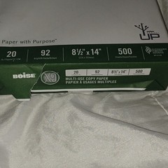 Boise X-9 Multi-Use Copy Paper White 8.5 x 14 in 20lb 92 Bright 500 Sheets