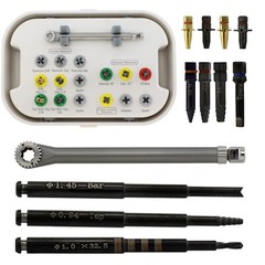 Implant Fixture & Fractured Screw Removal Kit Drill Bar Tap MCT FSRK-02 HeaNeam