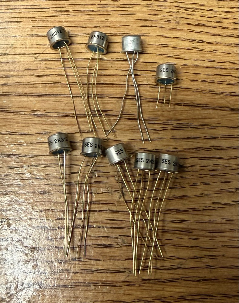 (9) 2N312 SES Sylvania Germanium NPN Transistors NOS GOLD LEADS