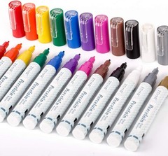 Acrylic Paint Pens for Porcelain, Professional Ceramic Drawing, 12 colors