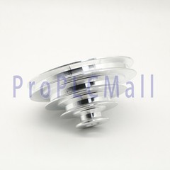 OD 130mm, 4 Step Pulley 16mm Bore for 1/2″ = 12.7mm Belt width – Cast Aluminum