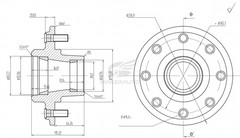 NEW 8 x 6.5 Lug 9000LB Shipping Container Wheels, Bolt-on Spindle Kit (Pair)