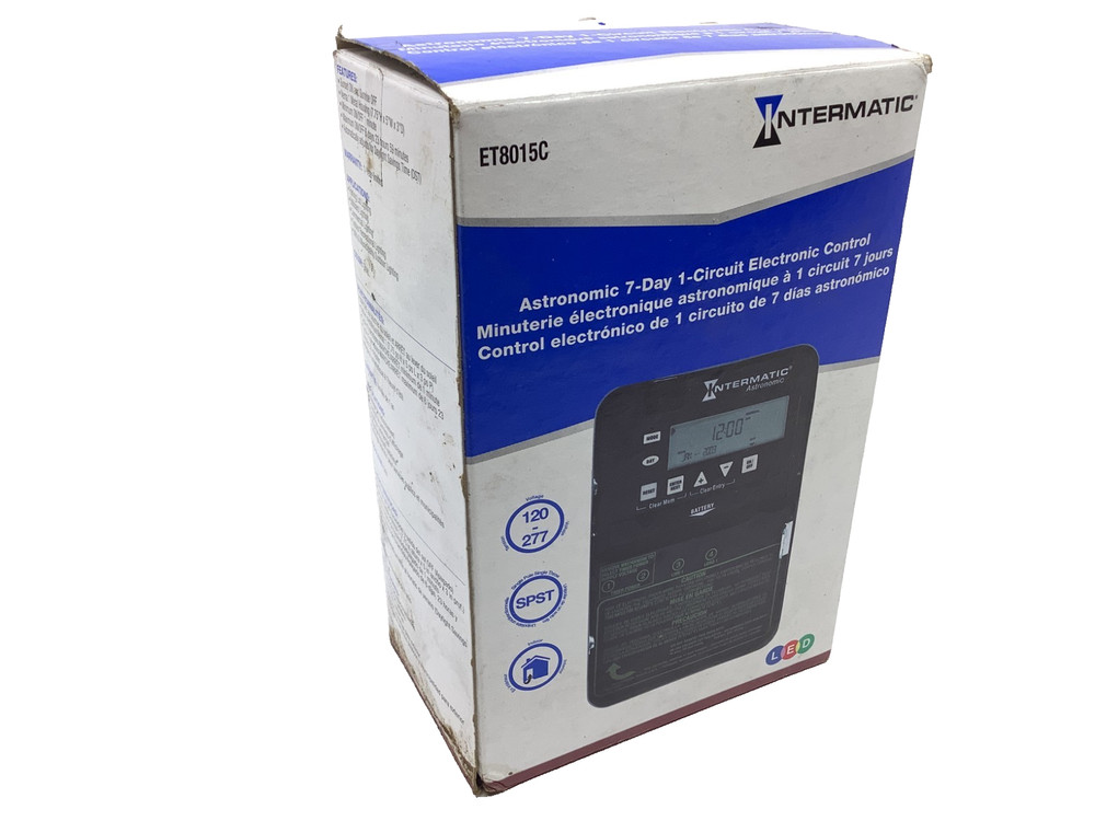 INTERMATIC ET8015C 30Amp 120-277VAC ET8000 7-Day Electronic Astronomic Control