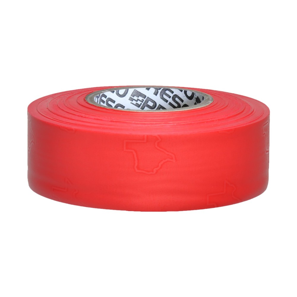 Presco PresGlo Texas Roll Flagging Tape: 1-3/16 in. x 50 yds. (Neon Red)