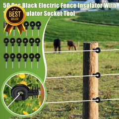 8 Mile 12KV Electric Fence Kit AC DC Charger with Wire Insulators