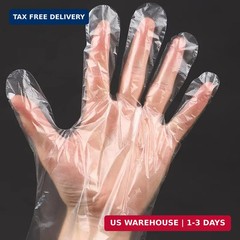400 Count Disposable Poly Plastic Gloves for Cooking, Food Prep and Food Service
