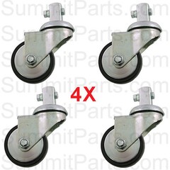 4PK – 2 1/4″ CASTER WHEEL WITH SQUARE POST FOR R&B WIRE – C86, RB86G, CSTR86G