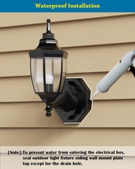 Siding Mounting Block, 8141 Black Outdoor Light Mounting Kit with Built-in El…
