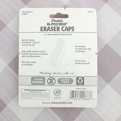 4 PENTEL Hi-Polymer Eraser Caps (10ct) Non Abrasive School Art Craft Latex Free