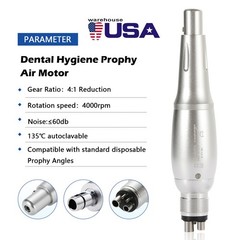 Dental 360° Swivel Hygiene Prophy Handpiece Air Motor 4:1 Cone 4 Holes 4000 rpm