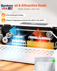 Continuous Sealing Machine, 0.32-0.47 in Seal Width, Automatic Continuous Band S