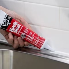 KWIK SEAL White Kitchen Bath Adhesive Caulk 5.5 oz Tub Sink Shower