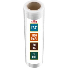 18 Inch Heavy Duty Stretch Wrap 1100sqft 80 Gauge Clear Pallet Shrink Film