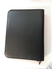 Day-Timer Black Zippered Planner Cover Organizer 8″x10.5″ 7 ring, NICE!