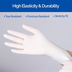 1000 JMU Latex Gloves Disposable Cleaning Gloves Exam/Medical 5 Mil Powder Free