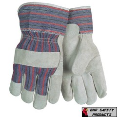 12 pairs Leather Palm Safety Split Cowhide Welding Cuff Gloves Size Large