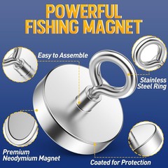 500Lb 227Kg Imanes De Pesca De Neodimio Super Potentes De Grado Magnetico