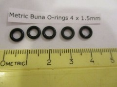 4mm ID x 7mm OD x 1.5mm thick O-ring. Buna-70. Quan 5..