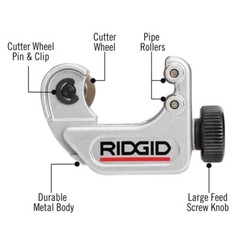 RIDGID Close Quarters Quick Feed Tubing Small Diameter Mini Pipe Plumbing Cutter