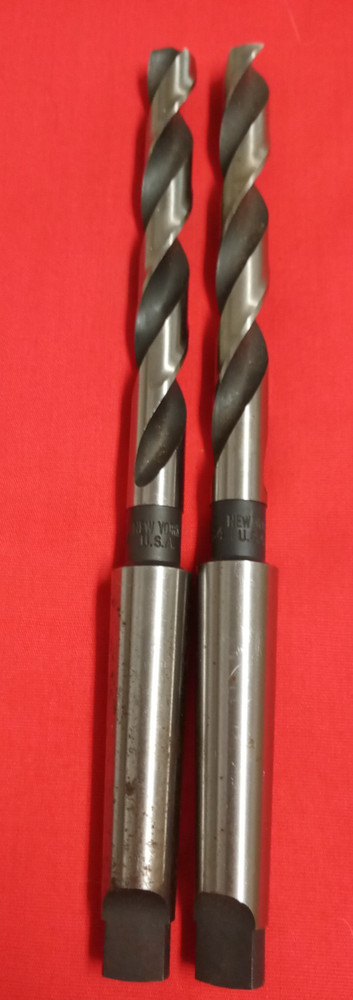 HS 33/64″ HIGH SPEED DRILL BITS NEW YORK USA LOT OF 2