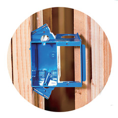 5-Pack New Work 2-Gang Dual Voltage Box/Bracket 21 Cu In ETL w/Four Knockouts