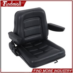 Findmall Universal Lawn Mower Forklift Tractor Seat W/ Sliding Track Armrest