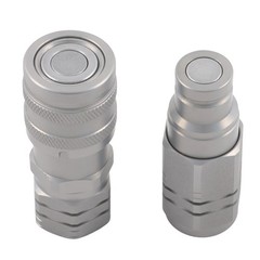 2 Pcs 3/8″ Flat Face Hydraulic Quick Disconnect Coupling Set 3/8″ NPT Thread