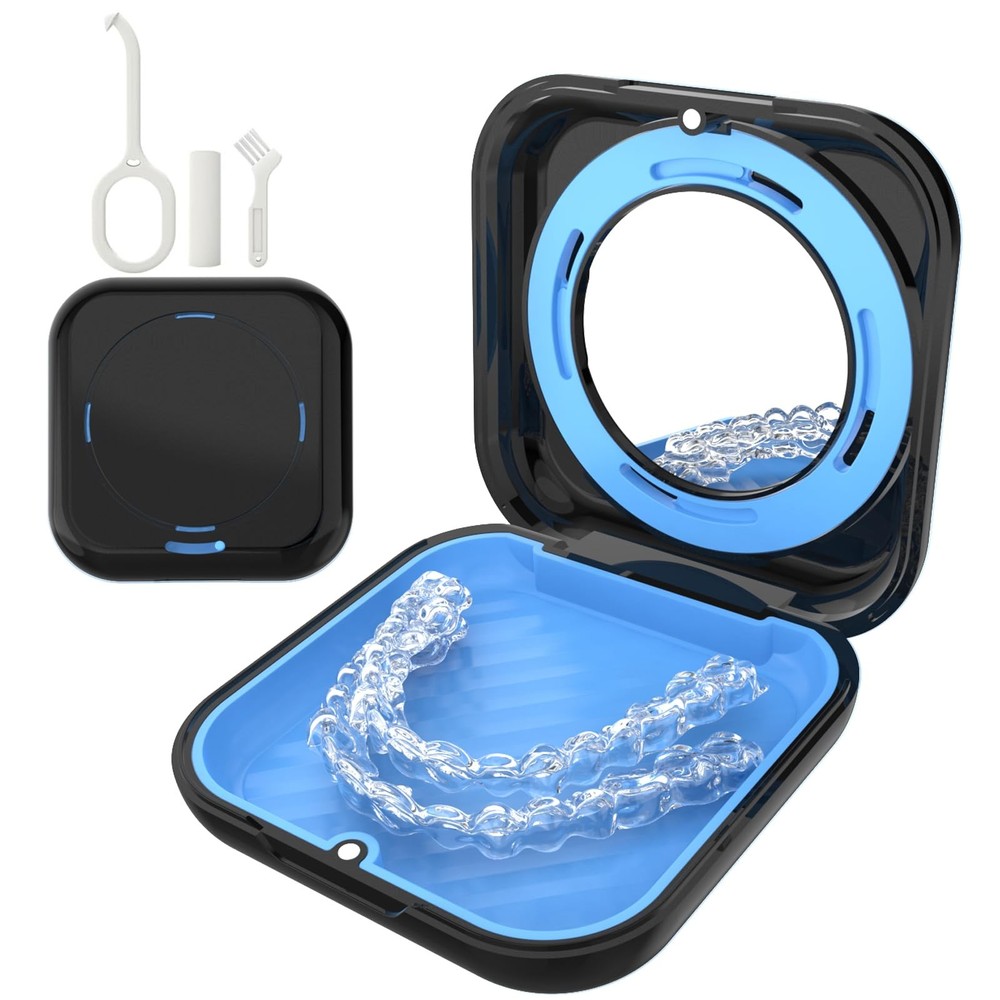 ® Retainer Case, Slim Aligner Case with Vent Holes, with Invisalign, Mouth Gu…