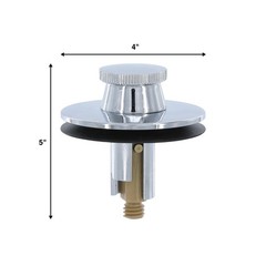 DANCO Lift and Turn Tub Bath Drain Stopper, Chrome (88599) No Size,