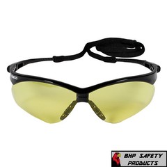 3 PAIR KLEENGUARD NEMESIS AMBER LENS SAFETY GLASSES NIGHT DRIVING SHOOTING Z87+