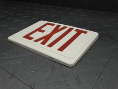 Lighted Exit Sign LED 12in x 8in Lighting White Replacement 1005 190 230