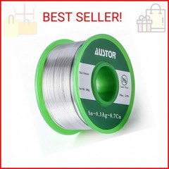 AUSTOR 0.8mm Lead Free Solder Wire with Rosin Core, 100g