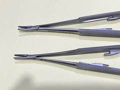 2X HU FRIEDY Castroviejo straight Needle Holder 7″ 18cm NH5024SiM NH5024RC