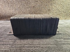 Dock Bumper Rectangular, 10 in x 14 1/2 in x 6 in Bumper, Laminated Rubber 4W942