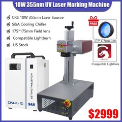CRS 10W UV Laser Universal Marking Engraver Machine For Glass Metal Wood Acrylic
